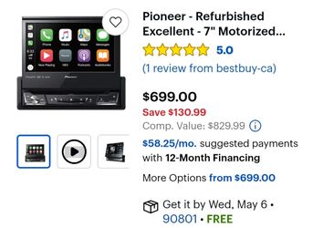 Single Din Pioneer 7"