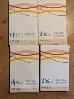 DPS by Staples 30% Recycled Copy Paper, Legal Size 8.5 x 14, 4 Reams