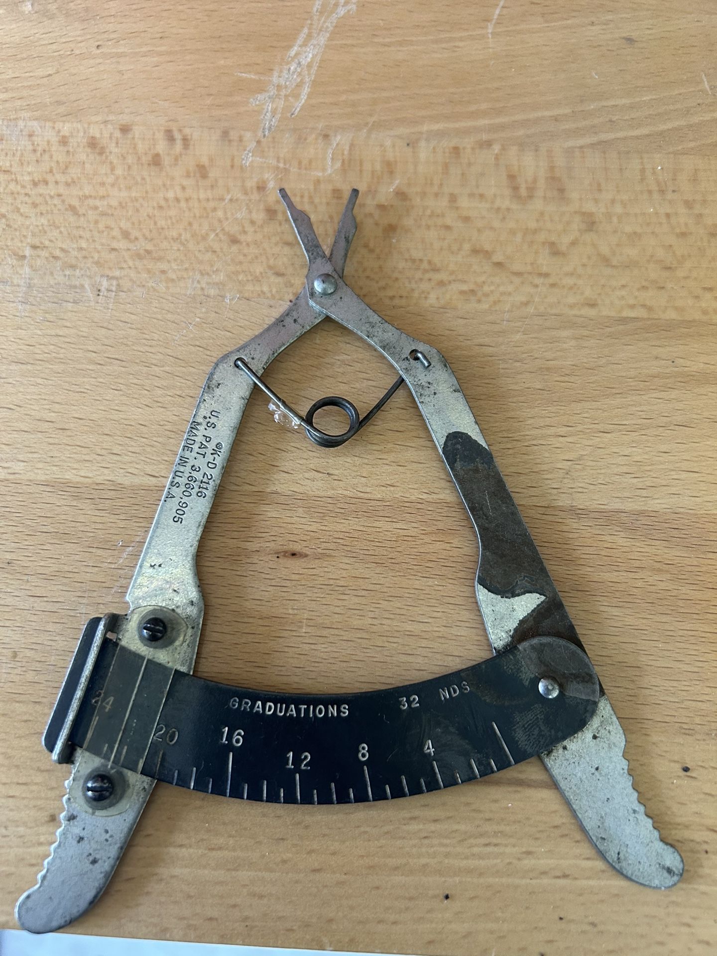 Vintage KD Tools 2116 Disc Brake Lining Wear Gauge