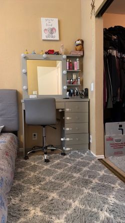 Vanity and chair