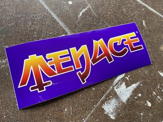 Vintage 90s MENACE Skateboards Clothing Brand Anime Sticker 