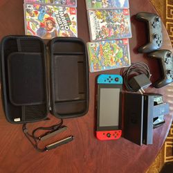 Nintendo Switch, Regular Size, Blue And Red Joycons