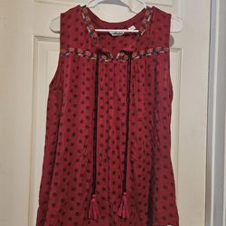 Women's Red Top Size Large 