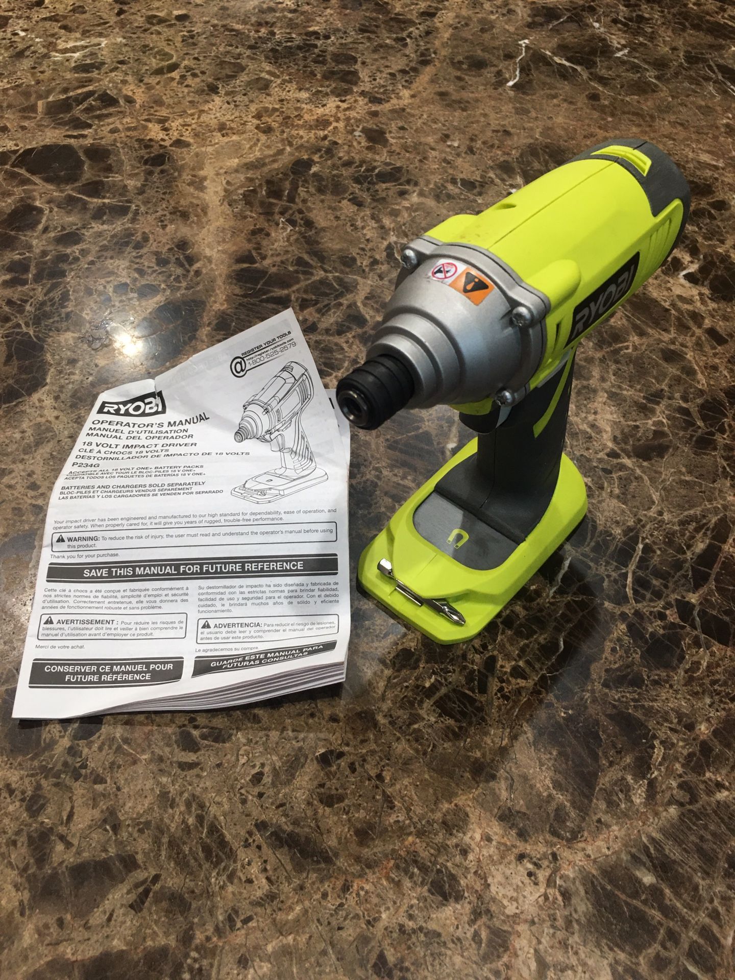 RYOBI P234G 18 Volt Lithium 1/4" Cordless Impact Driver, Bare Tool ONLY