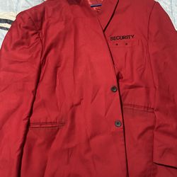 Red Security guard jacket 