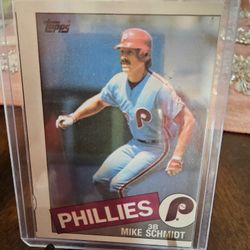Mike Schmidt Misscut Nineteen Eighty Five Topps Baseball Card 
