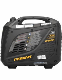 FIRMAN W01682F Refurbished Gas Inverter Portable Generator, 2000W Starting 1600W Running Power, Quiet Recoil Start, 120V Clean Inverter Energy for Cam