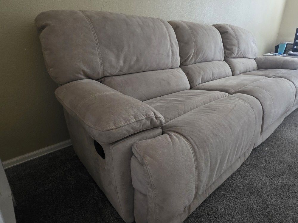 Beige Reclining Couch