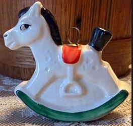 Vintage Goebel Rocking Horse Christmas Ornament
