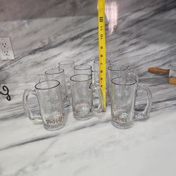 Heavy Christmas Glass Mugs