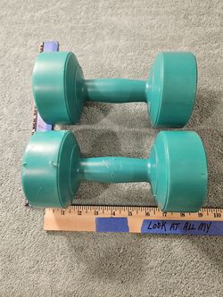 Dumbbells Gold's Gym 5lb Green Total 10 lbs. Pre-Owned (2)
