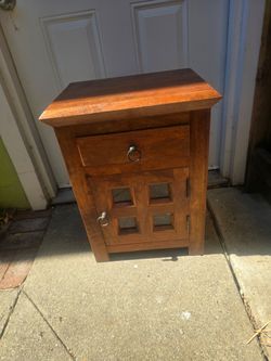 Beautiful solid wood rustic end table or nightstand
