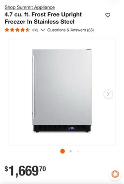 Summit Appliance 4.7 cu. ft. Upright Freezer