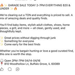 Garage sale!