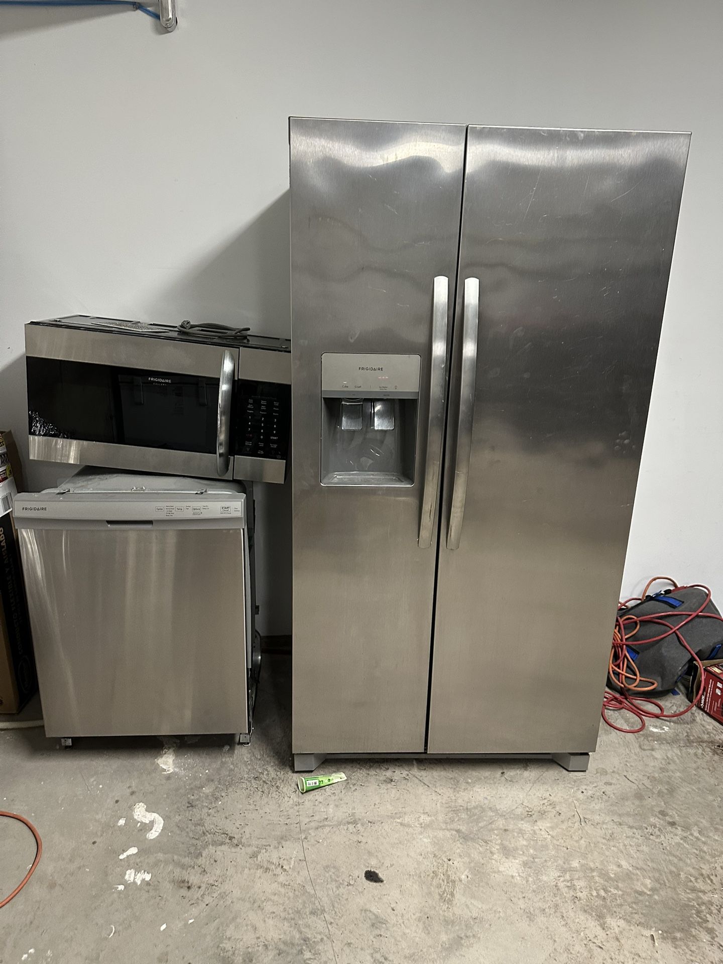 Refrigerator, microwave and dishwasher For Sale