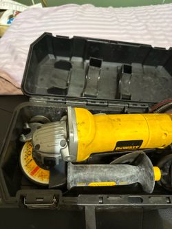 DEWALT Rotary/Circular Angle Grinder Yellow/Black w/ Side Handle & Hard Case