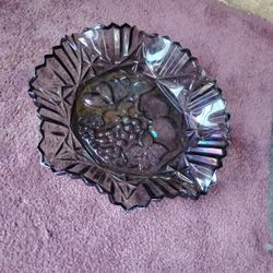 Federal Glass Smoke Carnival Pioneer Fruit Bowl