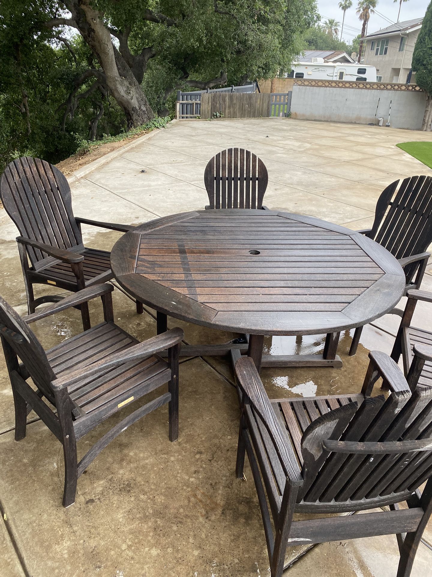 Kingsley Bate - 60” Teak Table And 6 Chairs