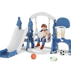 Toddler Kids Swing and Slide Set Play zone 