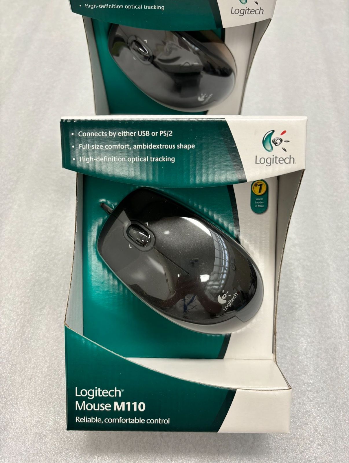 New Logitech USB Wired Mouse M110 - Black