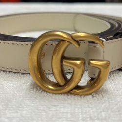 Gucci White GG Womens Belt