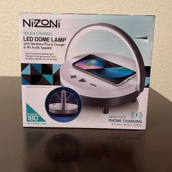 Led Dome Lamp With Wireless Phone Charger & HD Audio Speaker