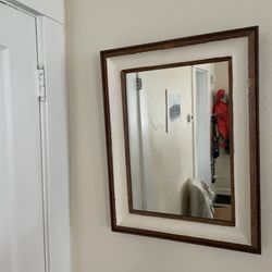 Antique Wood Mirror 