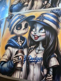 Dodgers / Disney/ Jack and sally/ t shirt / sweater / Camisas / heat transfer