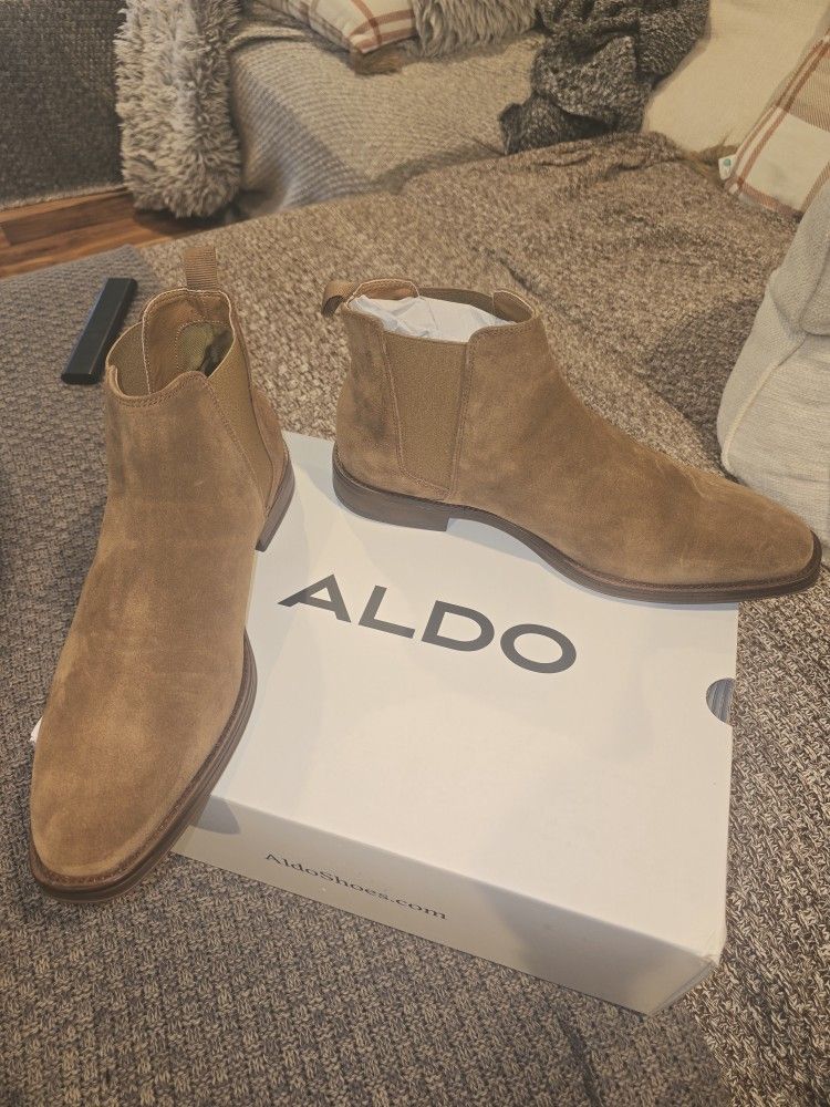 Aldo Mens Camel Chelsea Boots