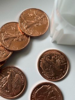 30) ONE OUNCE PURE COPPER ROUNDS