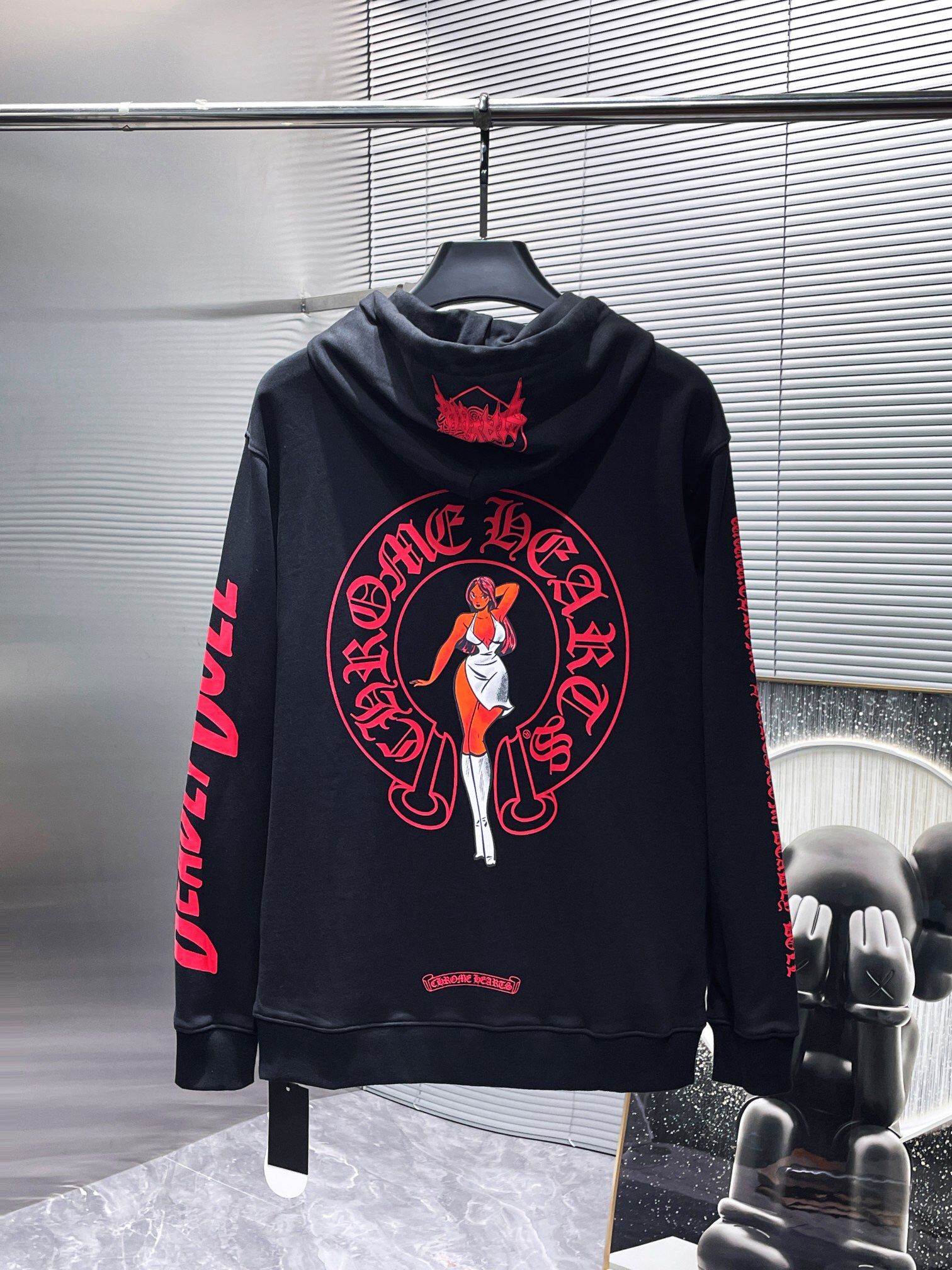 Chrome Hoodie Hearts Deadly Doll Denim Jeans Tears Red Logo Horseshoe Jacket Sweater Coat Small S Medium M Large L XL