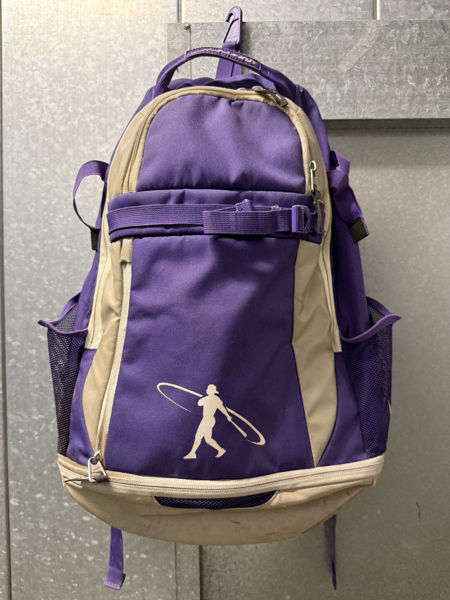 Nike Swingman Ken Griffey Jr Baseball Bat Travel Backpack Purple