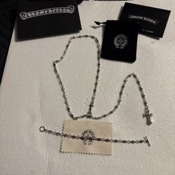 Chrome Hearts Choker Rosary Necklace & bracelet Gothic punk 