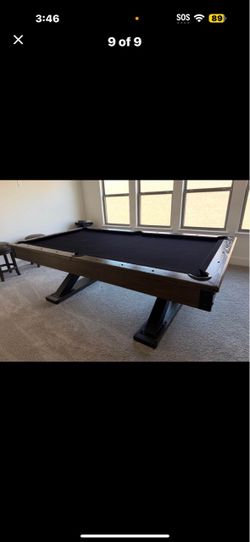 POTTERYBARN Bixby X-Base Pool Table, Charcoal