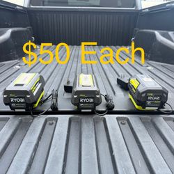 RYOBI 40V 4.0ah Battery & Charger Combo Kit