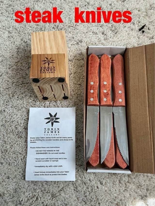 Steak knives - $25 (new)