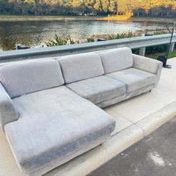 IKEA SLATORP Sectional Sofa w/ Chaise – Light Gray – $650