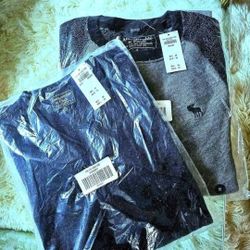 (2) Brand NEW Abercrombie & Fitch Muscle-Fit Long-Sleeved Tops!