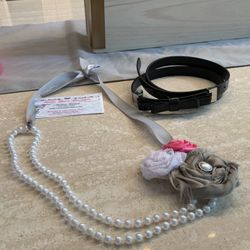 NEW Boutique Necklace & Bow Belt