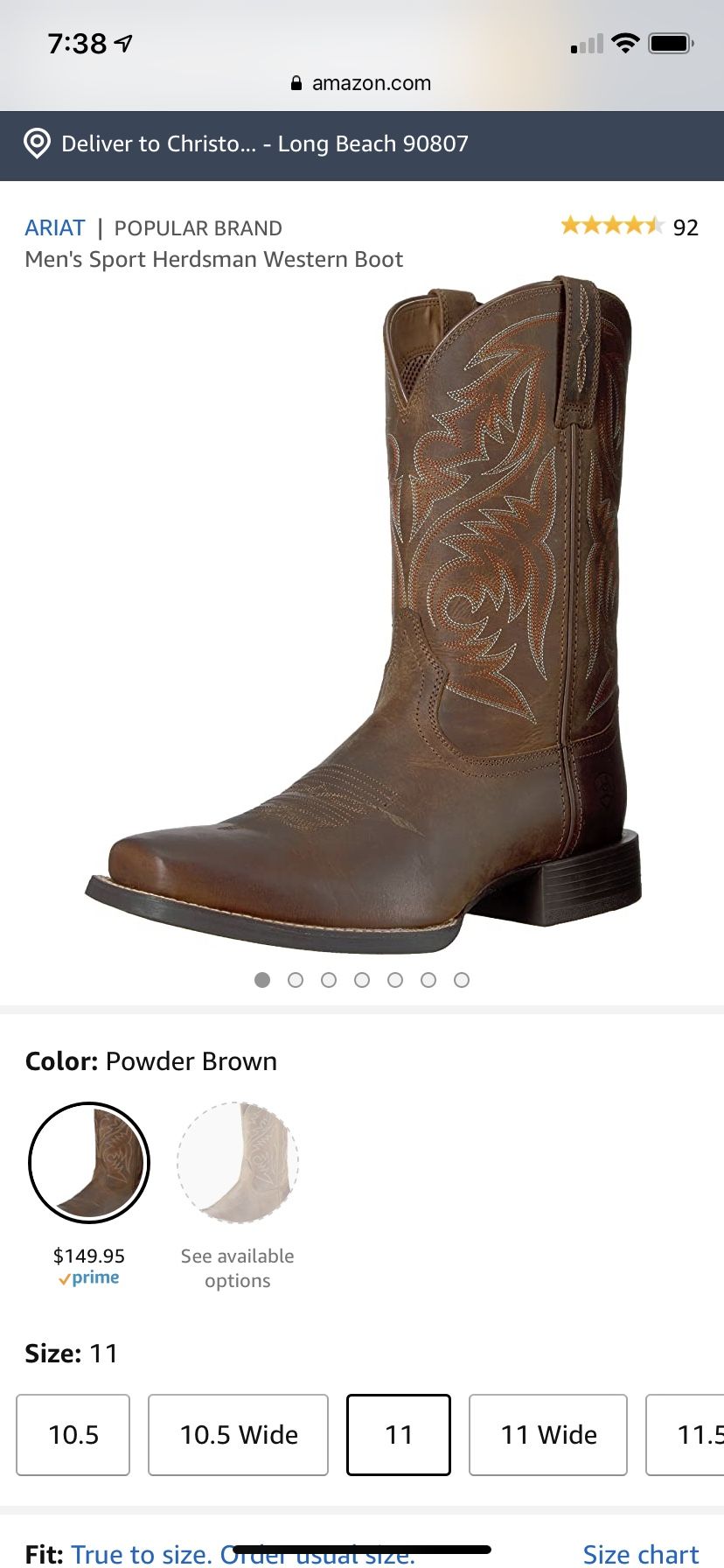 Ariat 4LR boots Sz11