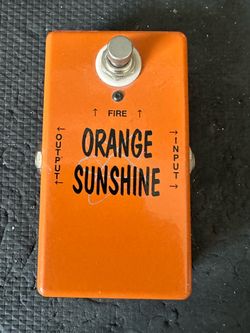 Vintage technology Orange Sunshine fuzz pedal Electro Harmonix Big Muff style etc. Vintage 60’s Jimi Hendrix tone