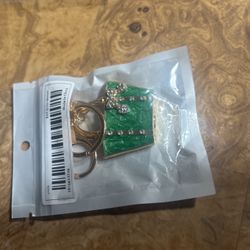 Green Purse Keychain 
