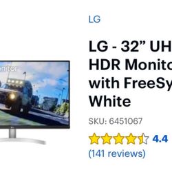LG 32” UHD HDR Monitor with FreeSync