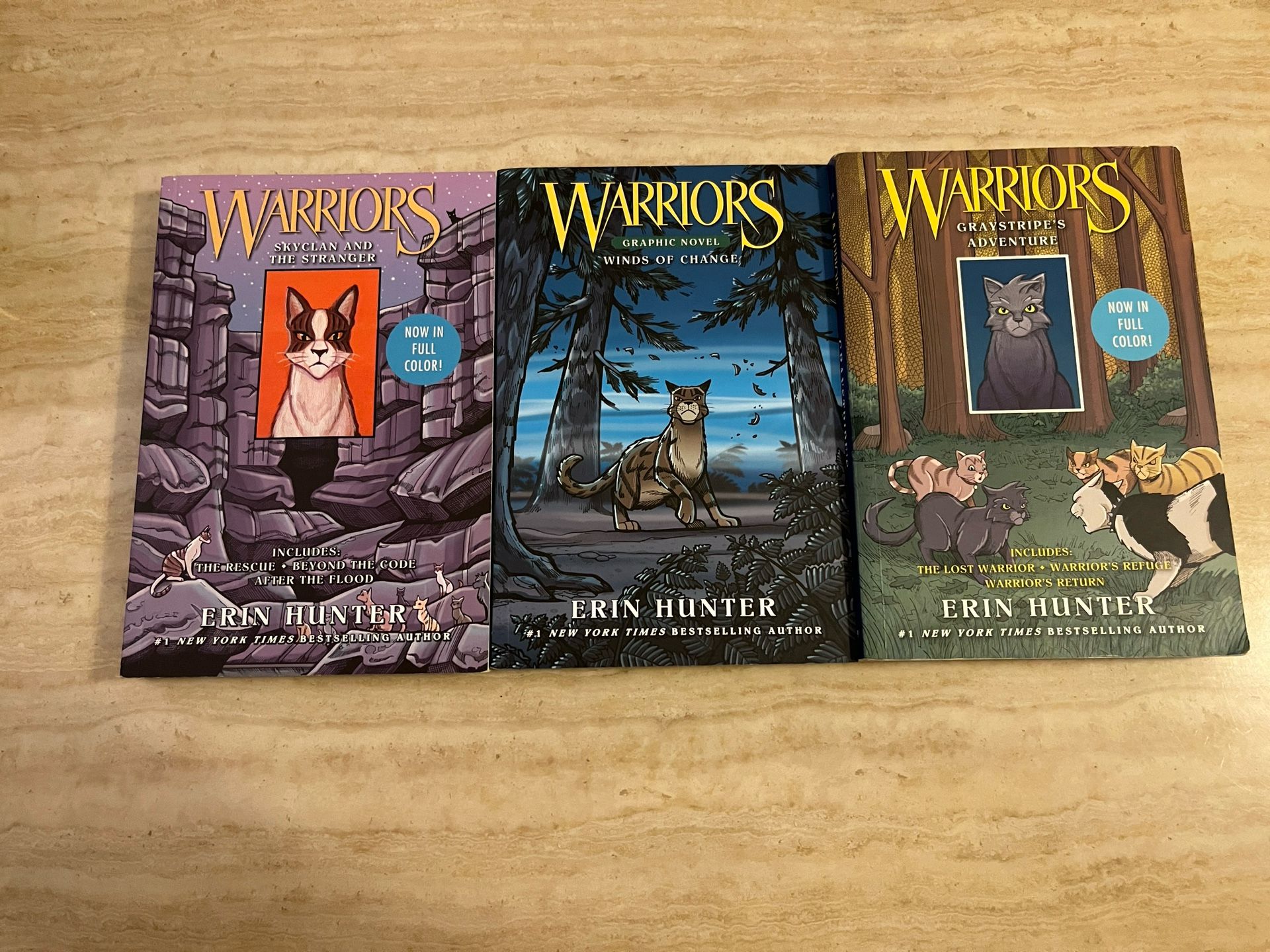 3 Warriors Graphic Novels by Erin Hunter