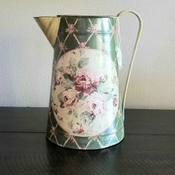 Metal Watering can Deco Pitcher 10.5"H x 5"Top x 7"Bottom Brand New! each $15