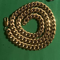 18k Gold Plated Chain (~8mm, 22in)