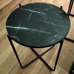 Round Marble Top Side Table 