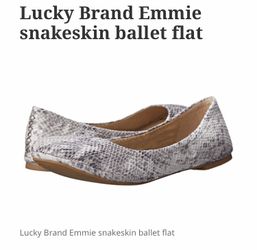 Lucky Brand Women's Size 8 M / 38 Emmie Snakeskin Embossed Slip On Ballet Flats. Condition is Pre-owned. See pictures ask questions and make an offer!