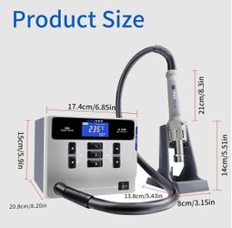 ATTEN ST-862D Hot Air Rework Station, 1000W Hot Air Soldering Station with Auto Sleep Function, Equipped with Large LCD Display & 4Air Nozzles, Suitab