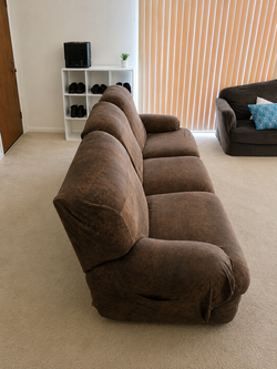 3-Seat Reclining Sofa / Couch – Dual Recliners – Good Condition